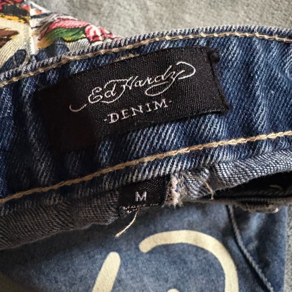 Ed Hardy Women's Jeans with Colorful Tattoo Design - Picture 2 of 3